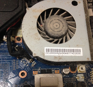 Dirty Laptop CPU Fan
